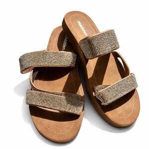 ❤️Madden Girl - Adult Brown Sandals with Silver Accents-size 8